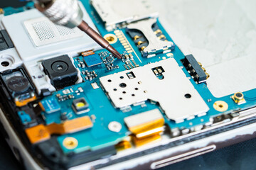 Repairing and upgrade circuit mainboard of notebook, electronic, computer hardware and technology...