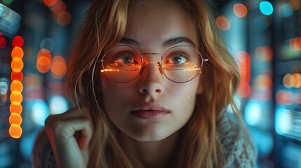 A female engineer in a data center is responsible for analyzing and improving data storage systems, developing strategies to ensure data reliability and availability in cloud storage.