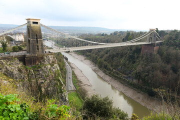 The Clifton Suspension Bridge in Bristol city - obrazy, fototapety, plakaty