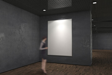 Poster Exhibition Gallery Hall Interior 3D Rendering