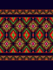abstract ikat art seamless pattern folk embroidery aztec geometric art,geometric ethnic, African Ikat paisley embroidery. Navajo, seamless pattern traditional, tribal motifs abstract vector.