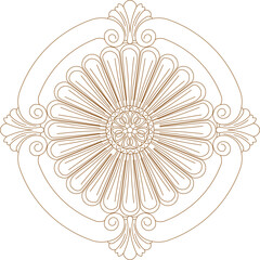 vector image design architectural detail accessories old classic vintage ethnic traditional decoration