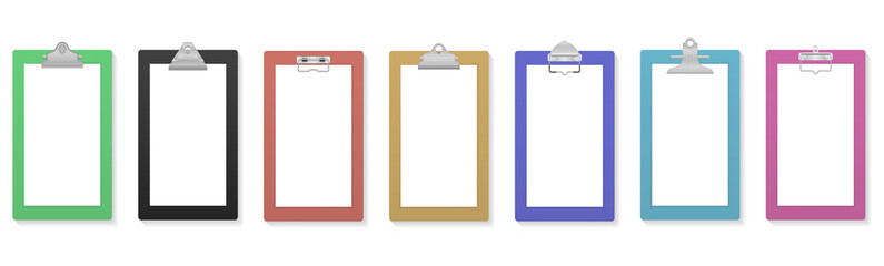 PNG, Notepad information board. Business board with clip. Empty clipboard with blank white paper sheet for mockup. Clipboard and paper sheet page. Free space for text. Illustration in flat design.
