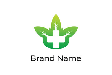 Leaf  Medical Health Logo Vector Design Template. Symbol Medical Leaf Health Design 1