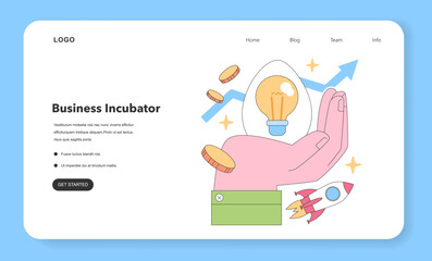 Business Incubator concept. Flat vector illustration