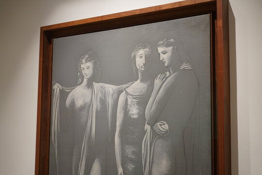 Gemälde "Die drei Grazien" von Pablo Picasso im Museo Picasso Malaga, 15.04.2024