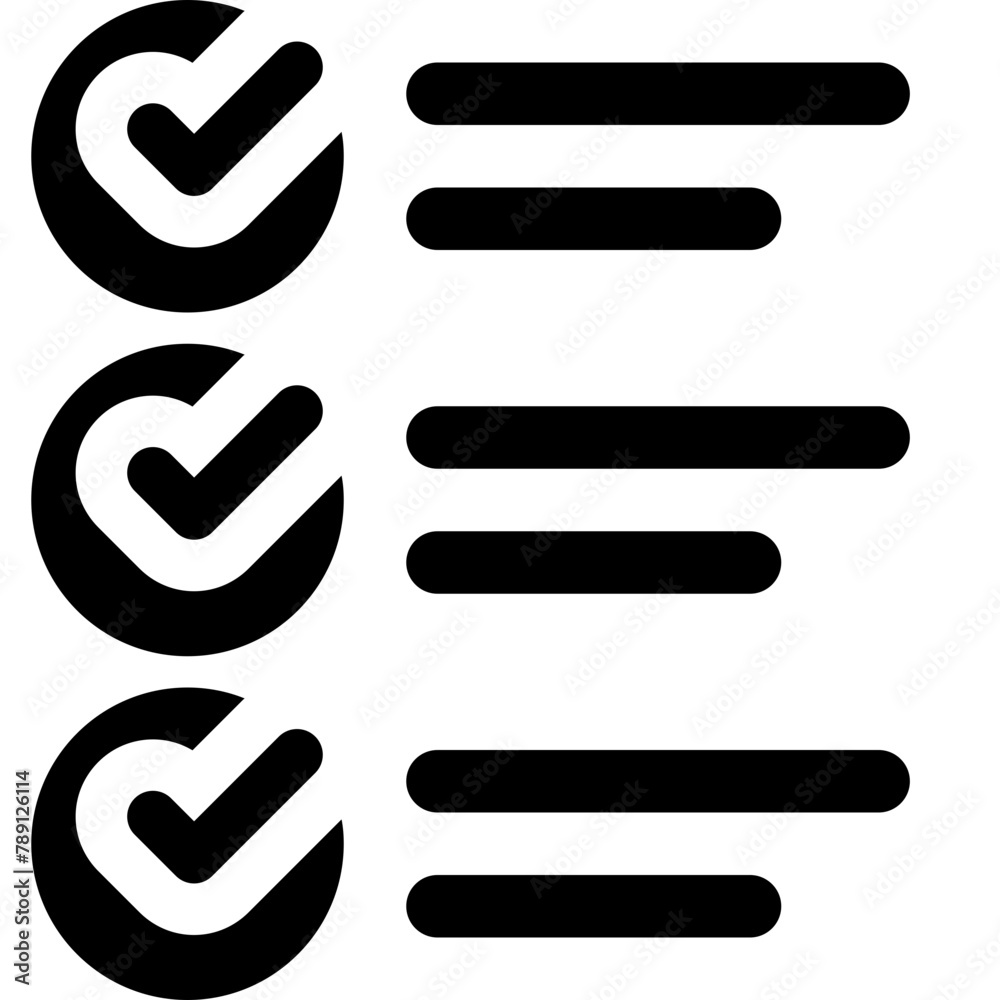 Wall mural checklist icon