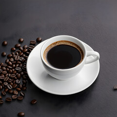 Obraz na płótnie Canvas hot black coffee, ai-generatet