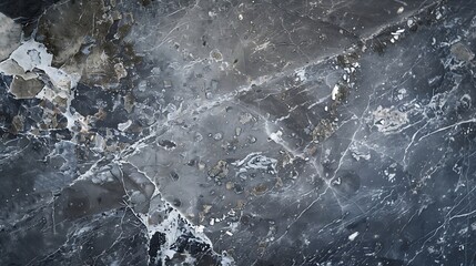 Obraz premium pure marble stone gray background top view empty stone table flat lay : Generative AI