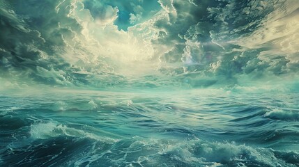 Fototapeta na wymiar Cinematic The Fantasy of Ocean Background