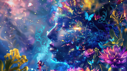 cute gaia fairy nature lover psychedelic shaman