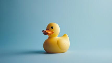 One out unique rubber duck concept on a blue backgro
