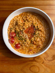 Delicious Homemade Creamy Tomato Risotto Dish