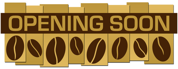 Opening Soon Coffee Beans Brow Stripes Horizontal 