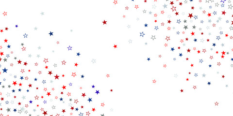 abstract starry banner design in red white and blue colours 