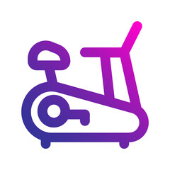 stationary bike gradient icon