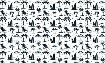 summer Coconut tree pattern vector background design