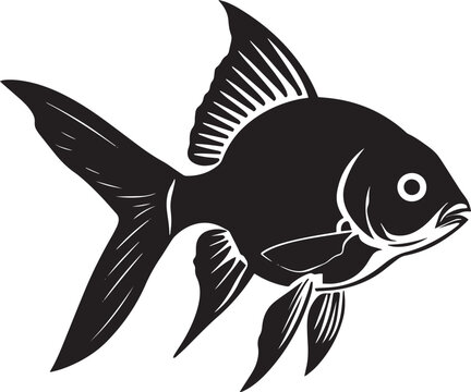 recommend clip art: fish silhouette vector black on white background,