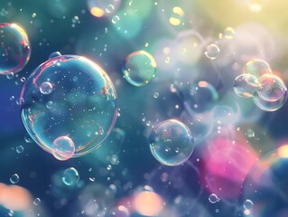 3D cute Bubbles Illustrations Shapes
