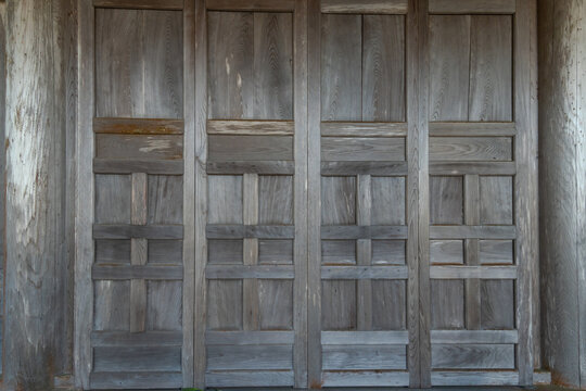 Japanese Temple Architecture, Detail Old door, Detailed Texture, Traditional wall.
