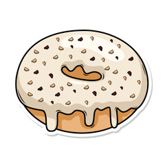 Delicious donut vector hand draw illustration