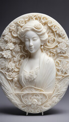 Soap art: elegant female sculpture