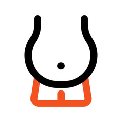 obesity outline color icon