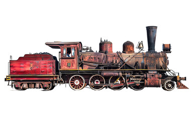 Obraz premium Chinese train on transparent background, png 