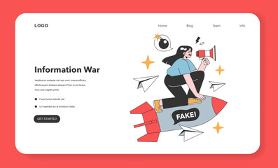 Information War. Flat vector illustration.