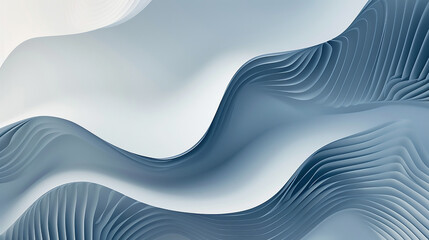 abstract dark blue and white wave, papercut background.