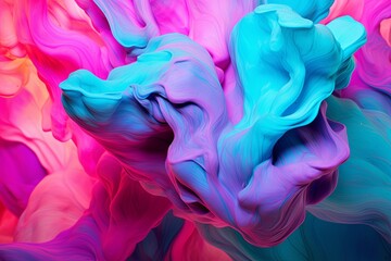 Aqua Magenta Abstract Color Flow Wallpapers: Desktop Patterns Bursting with Vibrancy