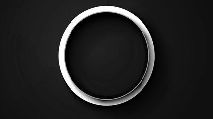 white neon light circle black background.