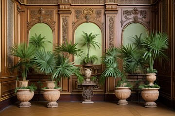 Potted Palms and Intricate Parquet: Belle �poque Parisian Parlor Decor