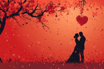 Valentine's Day Reimagined with Colorful and Creative Art: Deep Bonds, Heart Decorations, and Romantic Illustrations for Celebrating Love and Togetherness. - obrazy, fototapety, plakaty