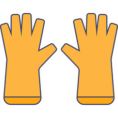 Safety Gloves Illustration PNG Transparent Background