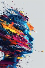AI Art Generator  A digital artist s studio with AI creating art in vibrant multicolor against a neutral gray background