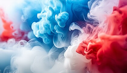 ai generative of a fume with, red, blue, white colour for background or others