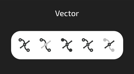 Vector icons in 5 different styles as vector