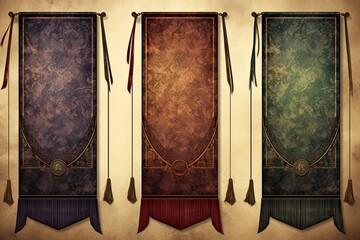 Vintage Twist Modern Grain Texture Banners for Retro-Themed Events