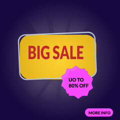80% disecount big sale banner design