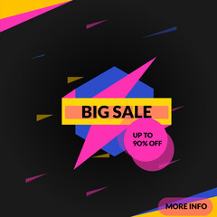 90 percent discound big sale banner design