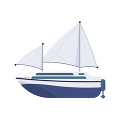 PNG, Sea ship. Set of flat yacht, boat, steamboat, ferry, fishing vessel, tugboat, pleasure boat, cruise ship. Sailboat isolated on white background. Ocean transport concept. Vector illustration