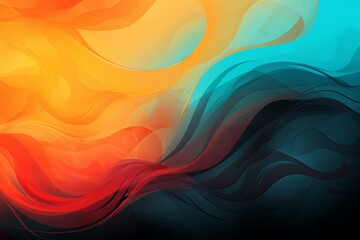 Obraz premium Teal Orange Black Gradient Artworks: Vibrant Website Header Delights