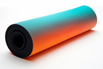 Teal Orange Black Gradient Yoga Mat Design: Vibrant Artworks