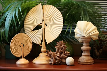 Tropical Tiki Patio Delights: Seashell Accessories & Ocean Breeze Fans