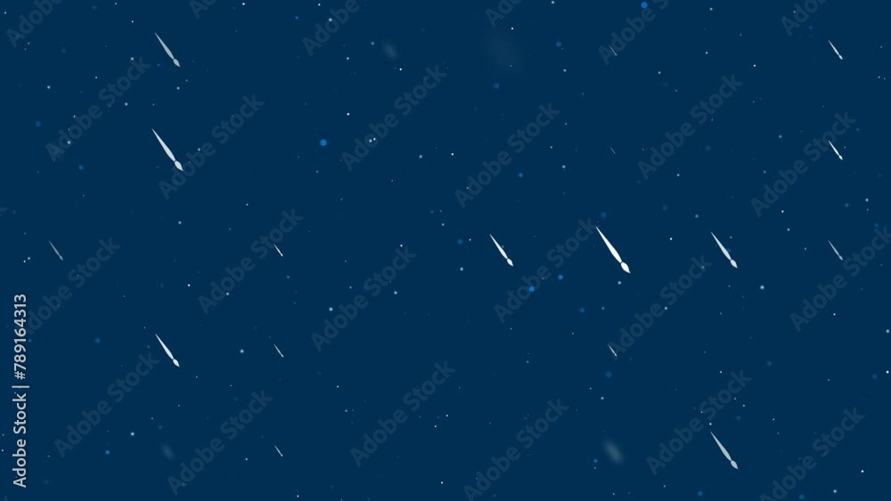Poster template animation of evenly spaced artistic brush symbols of different sizes and opacity. animation
