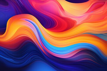 Obraz premium Vibrant Color Flow Graphics: Animated Social Media Posts Explosion