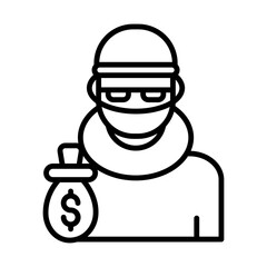 Robbery line icon
