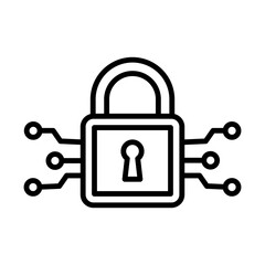 Encryption line icon