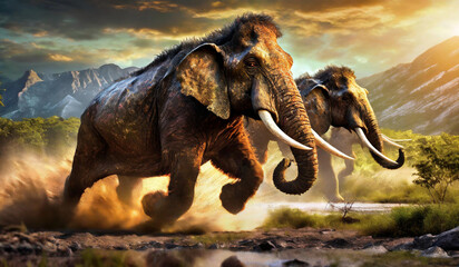 Prehistoric mammoths